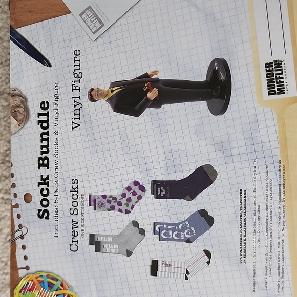 NWT The Office Socks and Vinyl Bundle for Dunder Mifflin - Picture 4 of 4